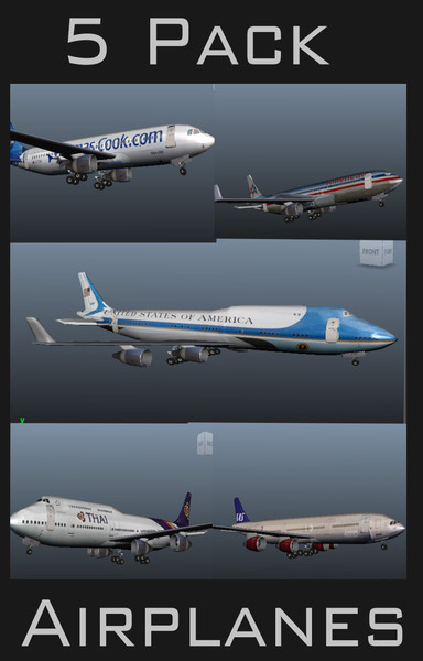 maya pack 5 airplanes air force - 5 pack airplanes by sebbe613